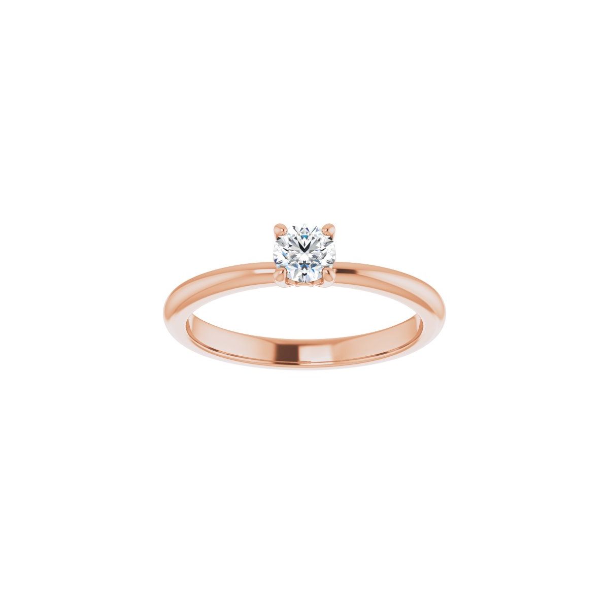 Round Engagement Ring (4.1 Mm) Mounting - gallery - Series 124170