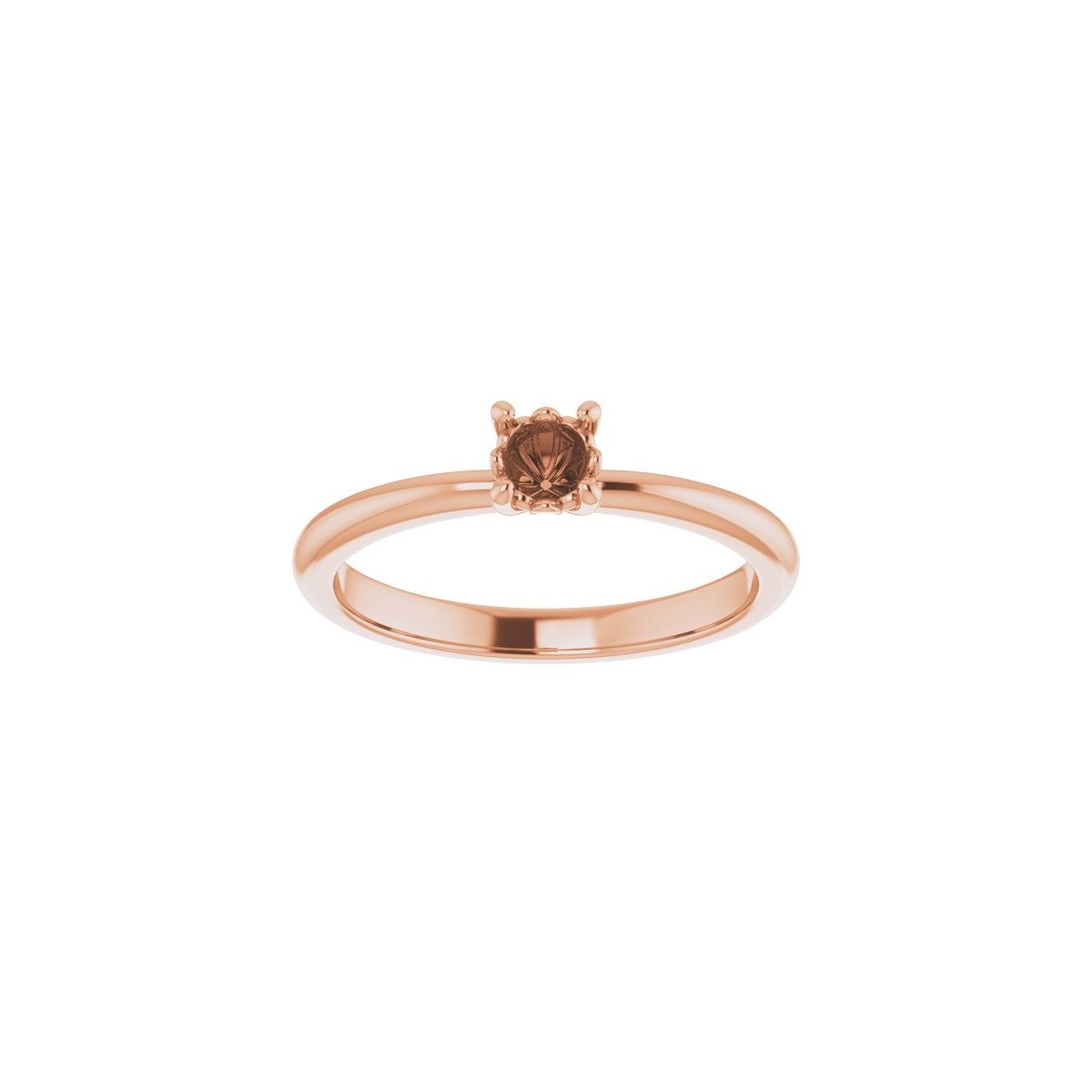 Round Engagement Ring (4.1 Mm) Mounting - gallery - Series 124170