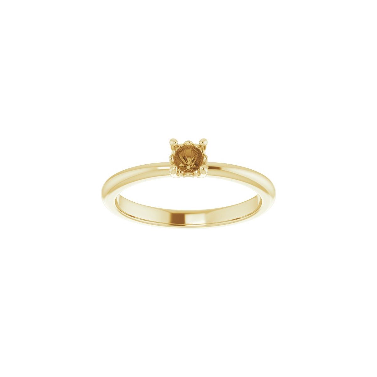 Round Engagement Ring (4.1 Mm) Mounting - gallery - Series 124170