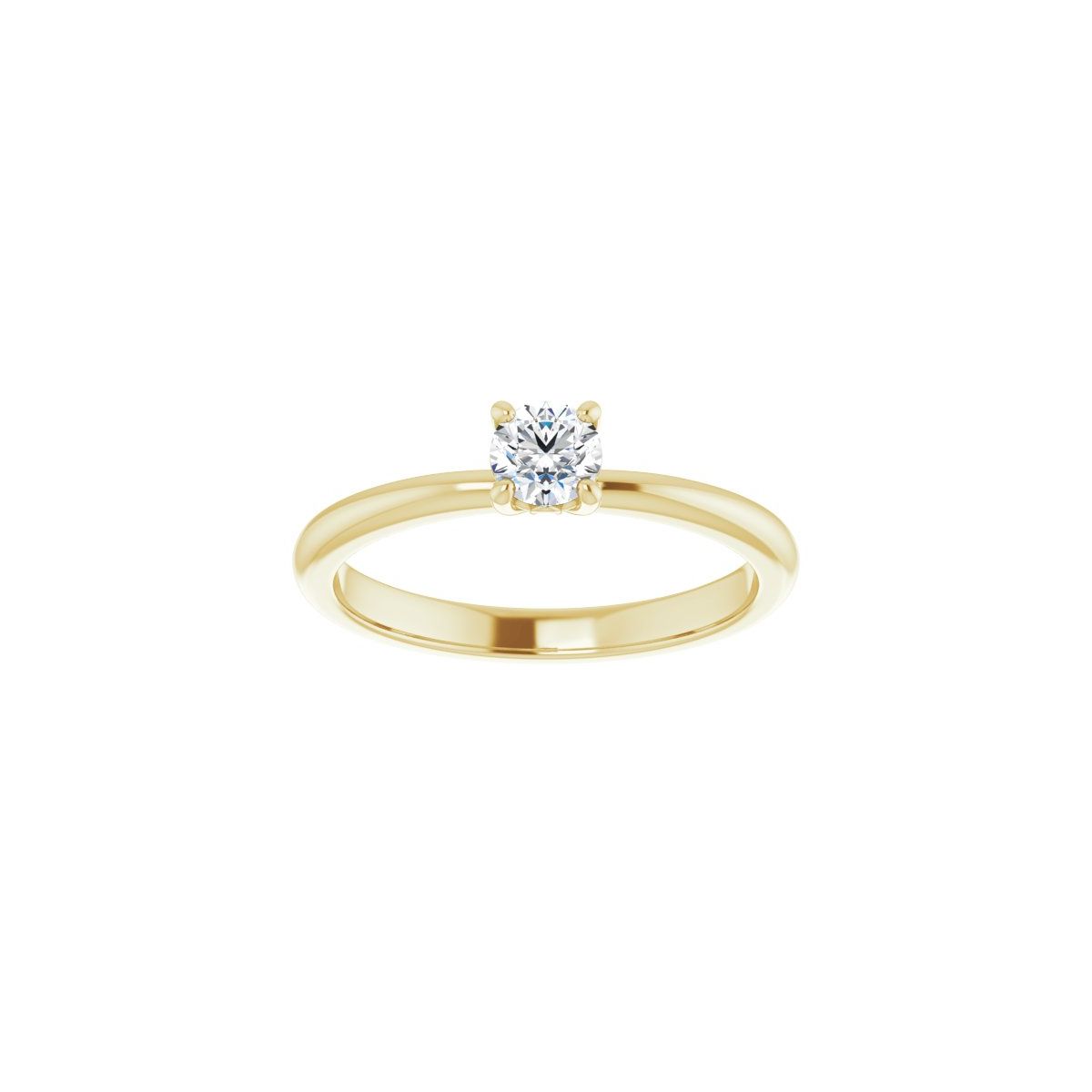 Round Engagement Ring (4.1 Mm) Mounting - gallery - Series 124170