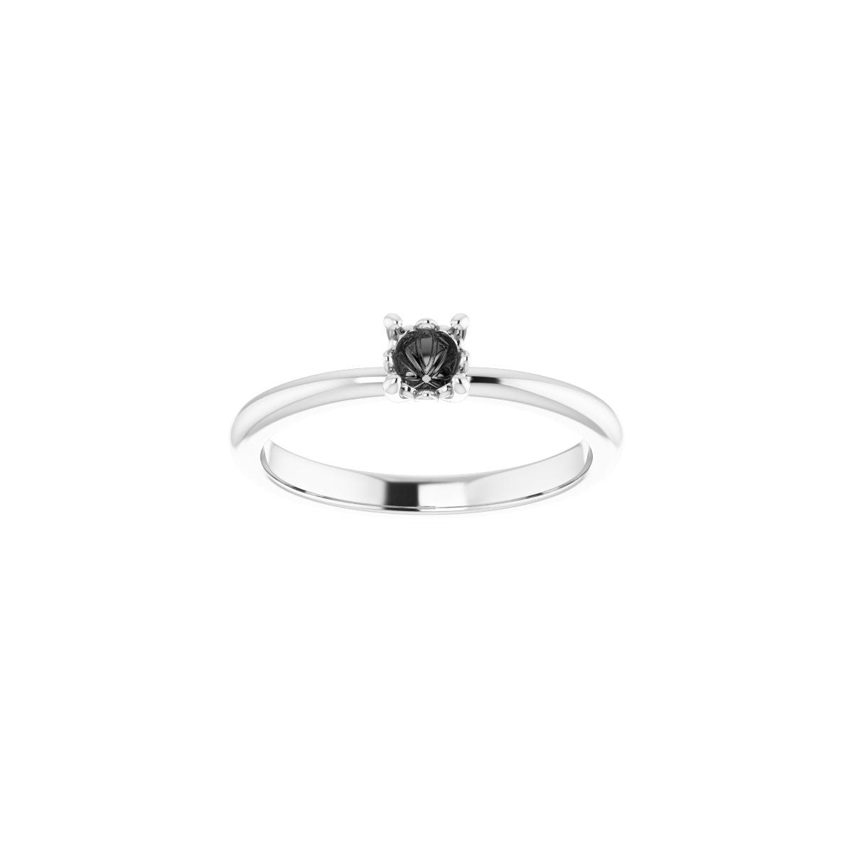Round Engagement Ring (4.1 Mm) Mounting - gallery - Series 124170