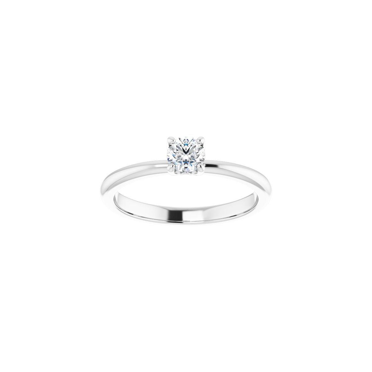 Round Engagement Ring (4.1 Mm) Mounting - gallery - Series 124170