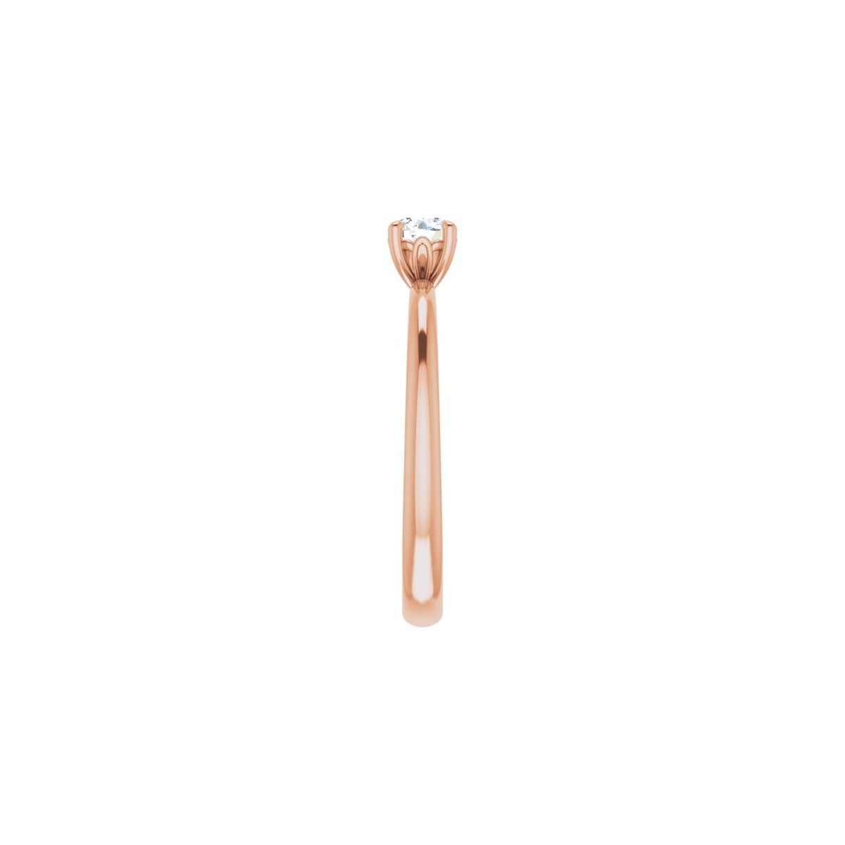 Round Engagement Ring (4.1 Mm) Mounting - gallery - Series 124170
