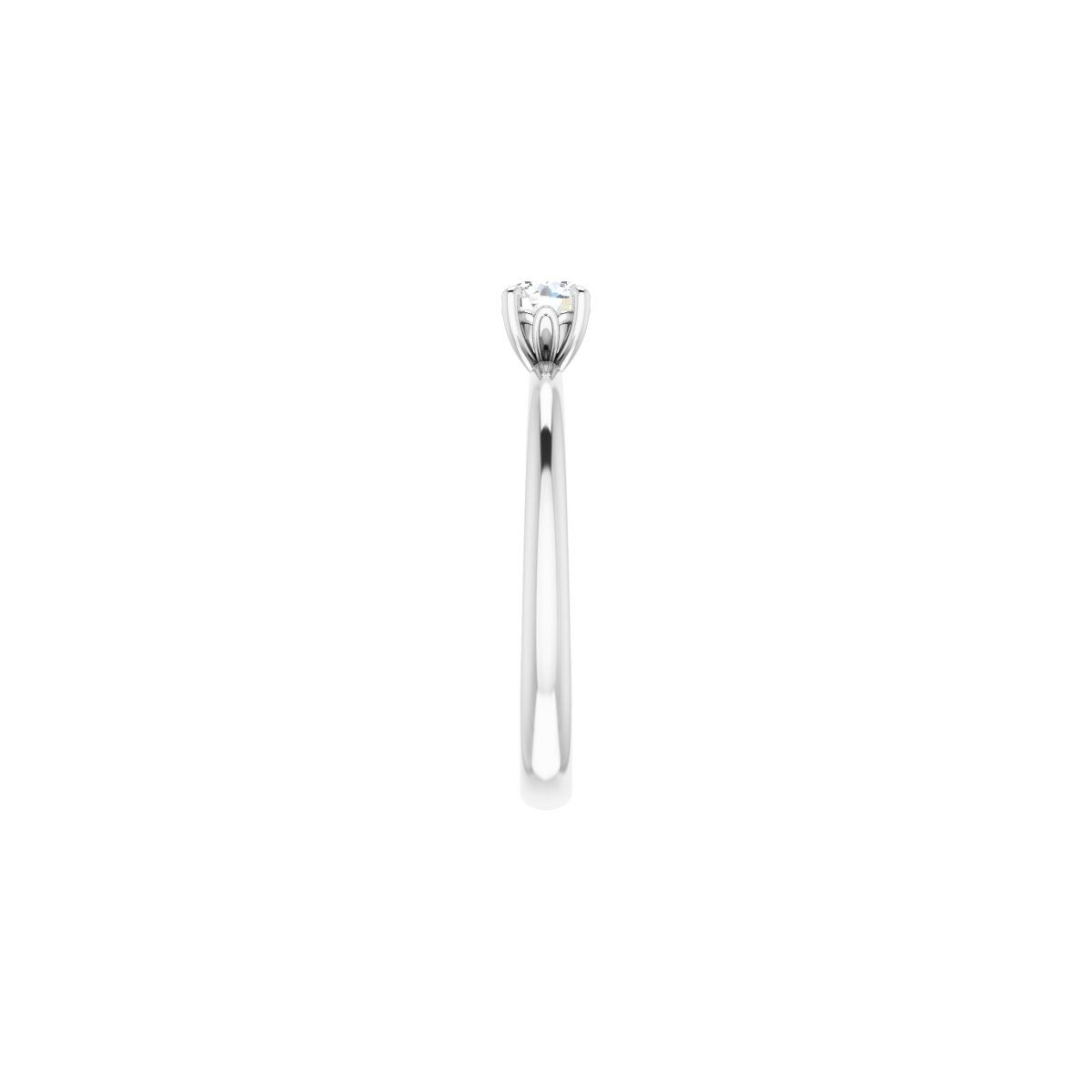 Round Engagement Ring (4.1 Mm) Mounting - gallery - Series 124170