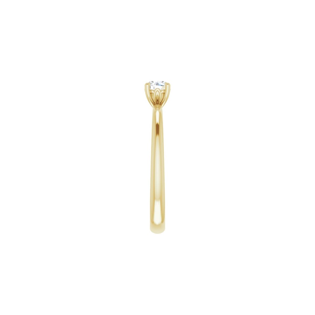 Round Engagement Ring (4.1 Mm) Mounting - gallery - Series 124170