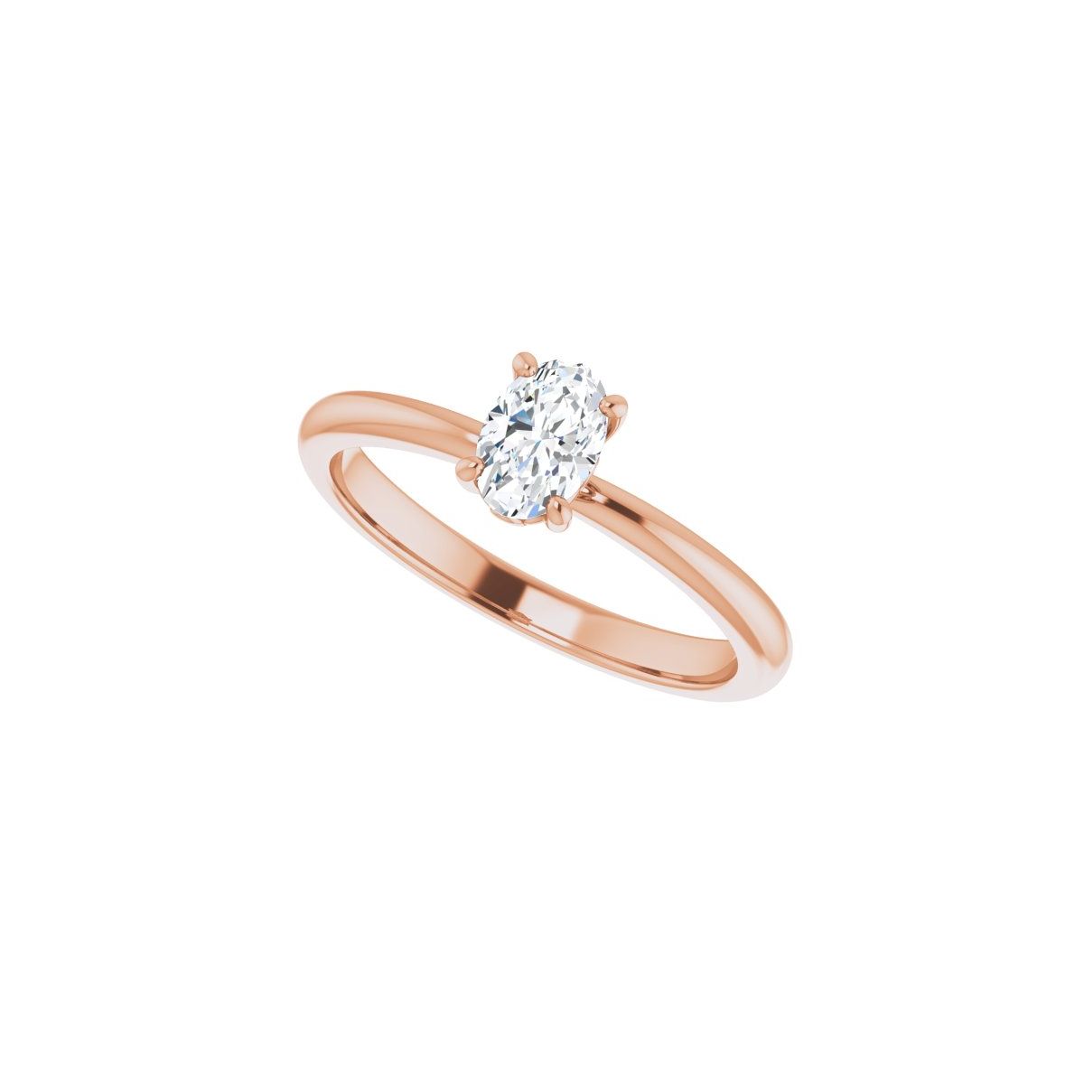 Oval Engagement Ring (6 X 4 Mm) Mounting - gallery - Series 124170