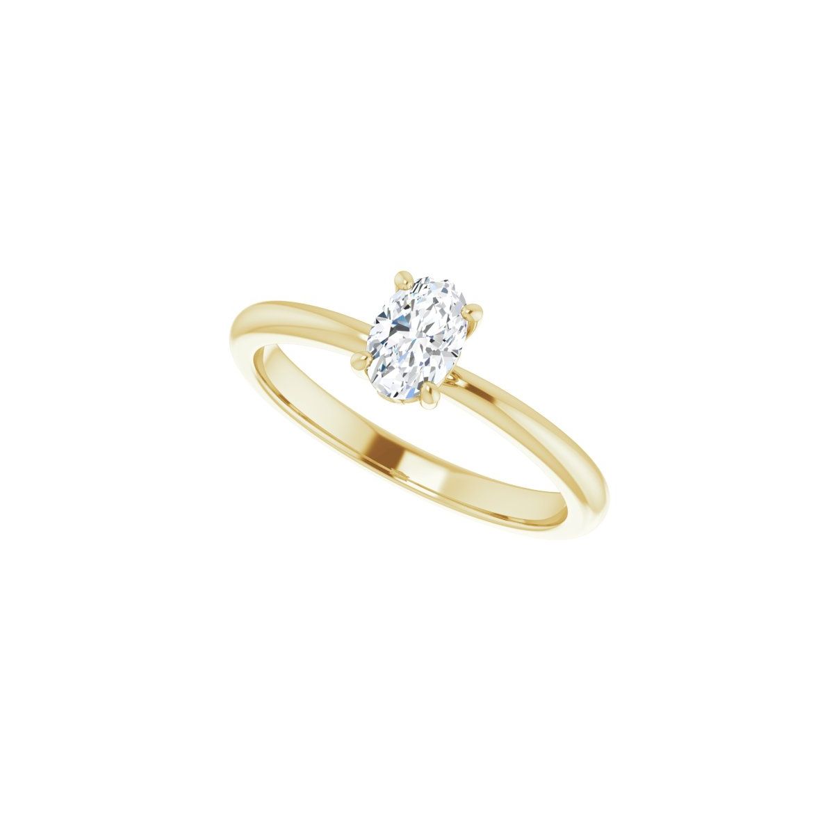 Oval Engagement Ring (6 X 4 Mm) Mounting - gallery - Series 124170