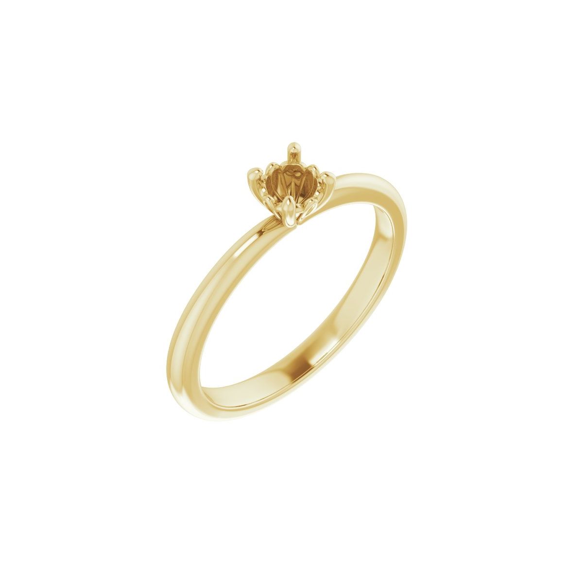 Round Engagement Ring (4.1 Mm) Mounting - gallery - Series 124170