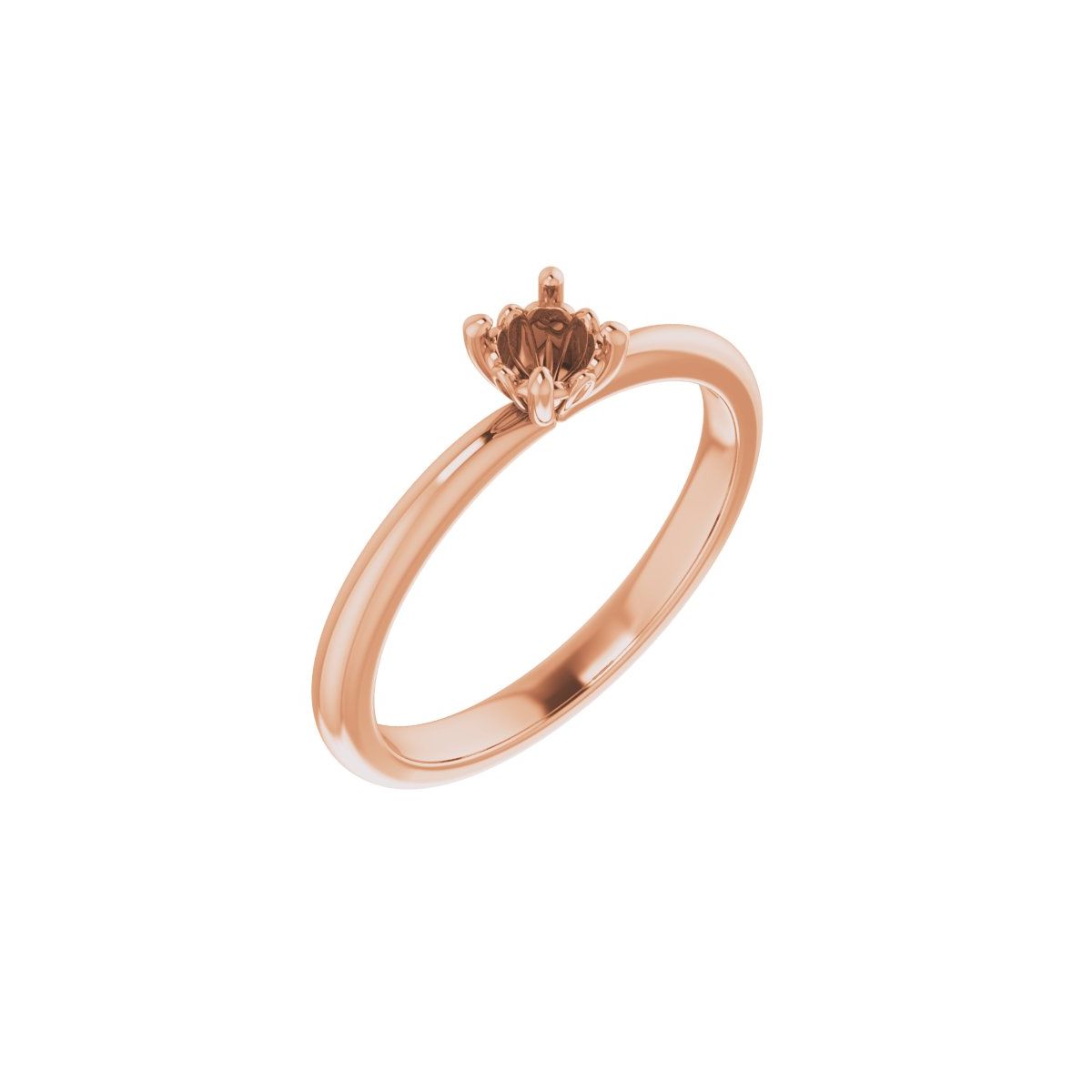 Round Engagement Ring (4.1 Mm) Mounting - gallery - Series 124170