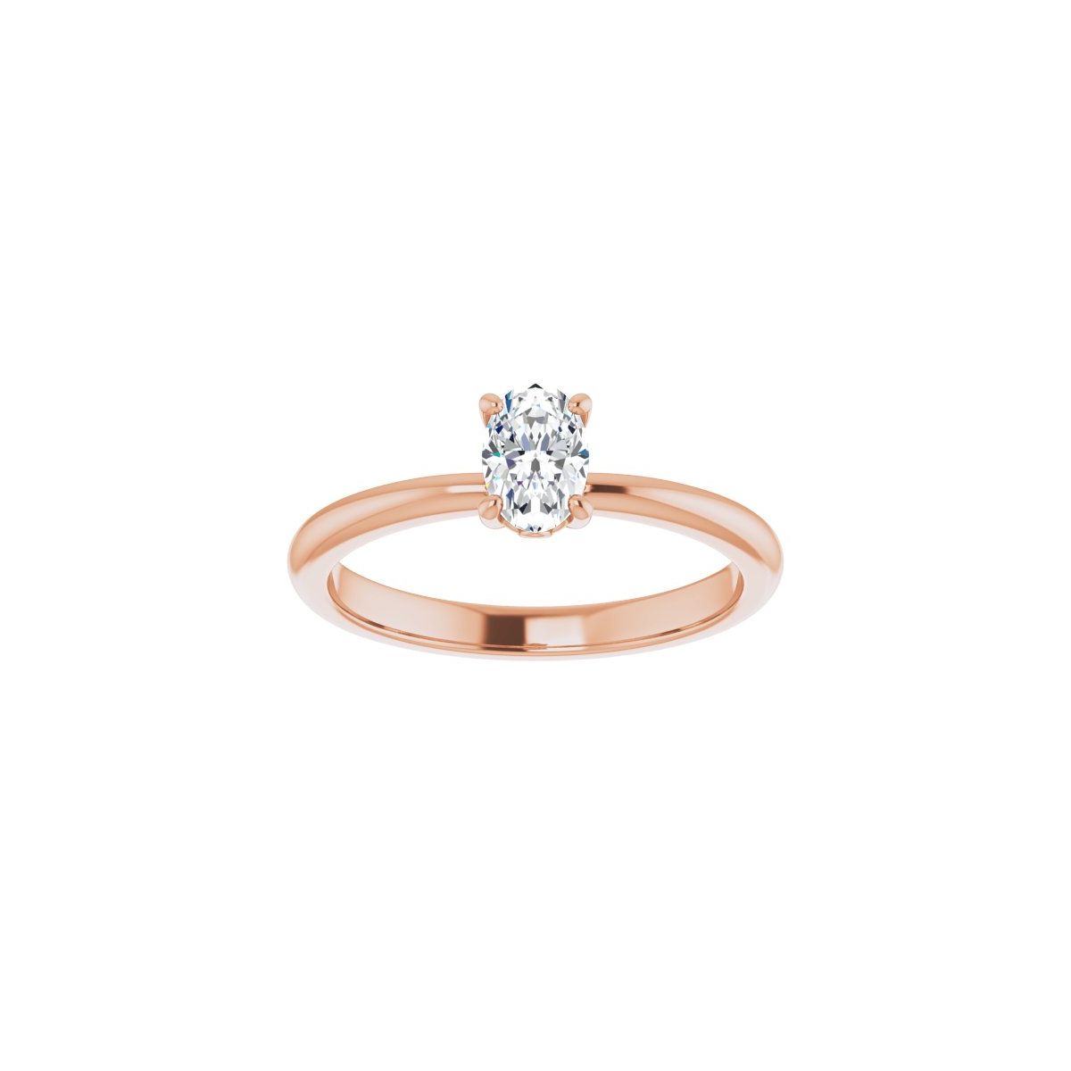 Oval Engagement Ring (6 X 4 Mm) Mounting - gallery - Series 124170