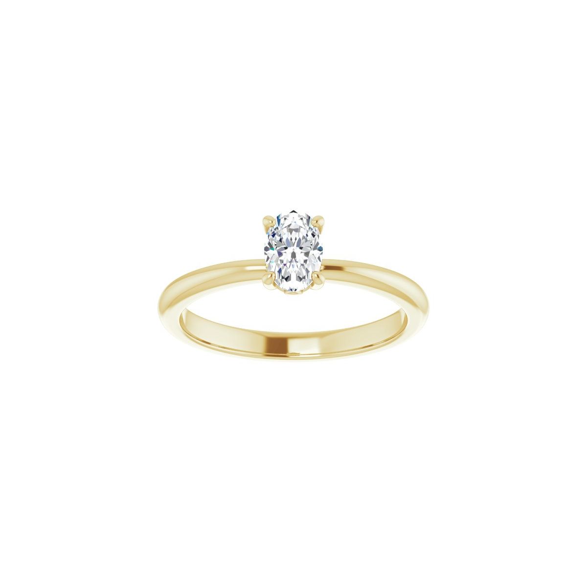 Oval Engagement Ring (6 X 4 Mm) Mounting - gallery - Series 124170