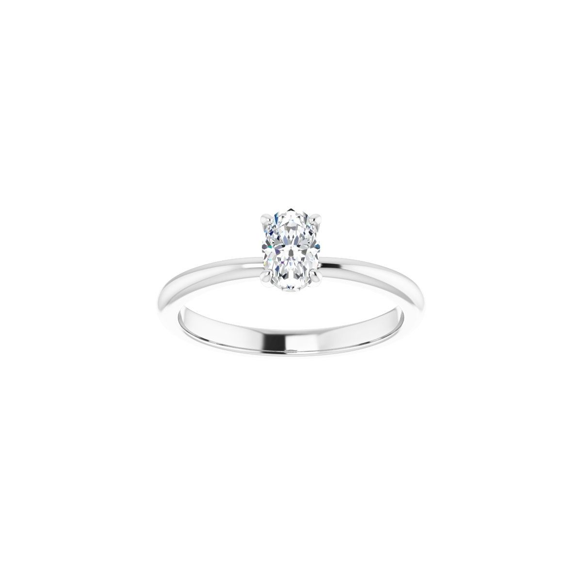 Oval Engagement Ring (6 X 4 Mm) Mounting - gallery - Series 124170