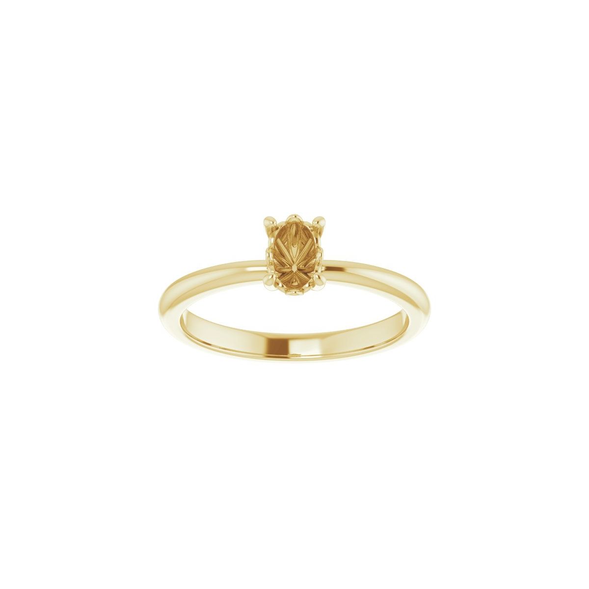 Oval Engagement Ring (6 X 4 Mm) Mounting - gallery - Series 124170