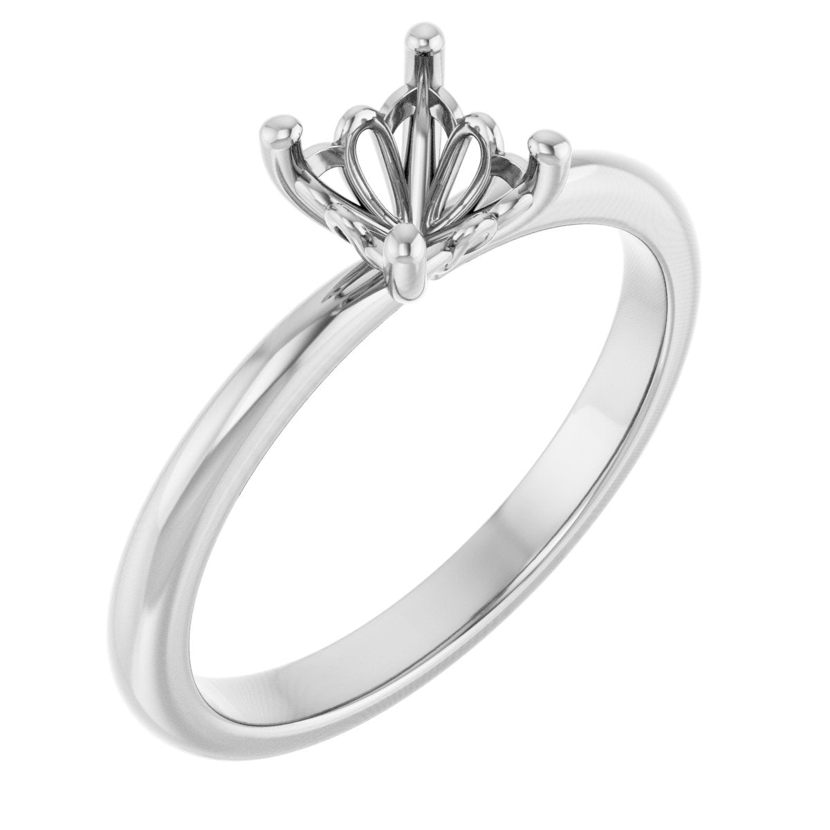 Asscher Engagement Ring (5 X 5 Mm) Mounting - gallery - Series 124170