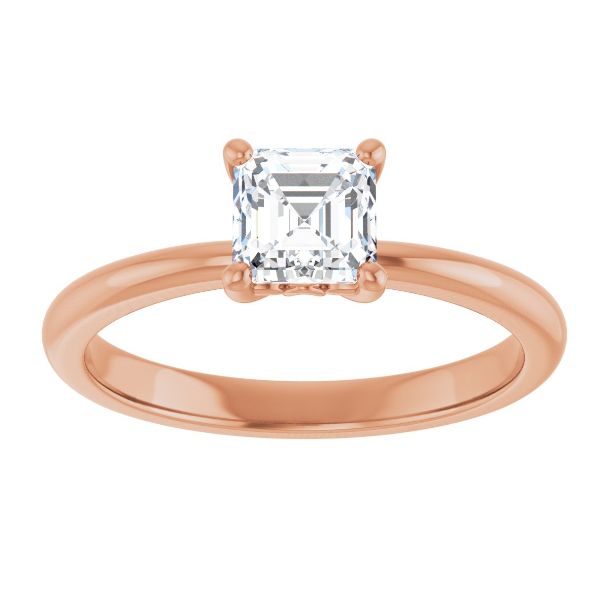 Asscher Engagement Ring (5 X 5 Mm) Mounting - gallery - Series 124170