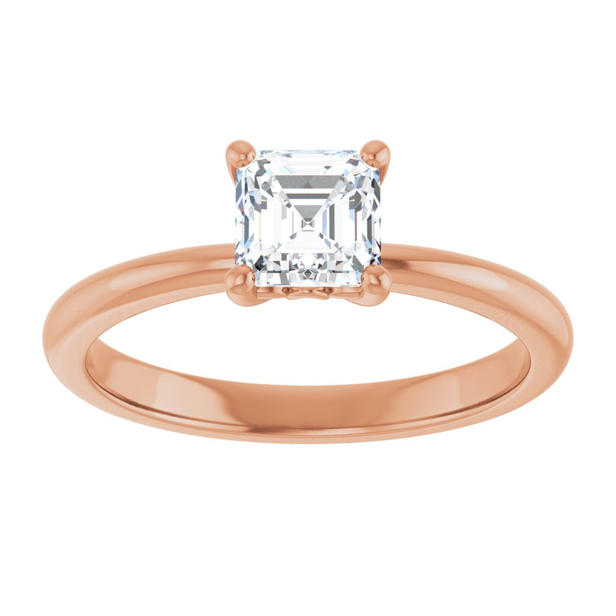 Asscher Engagement Ring (5 X 5 Mm) Mounting - gallery - Series 124170