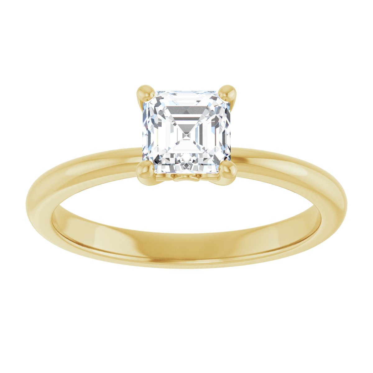 Asscher Engagement Ring (5 X 5 Mm) Mounting - gallery - Series 124170