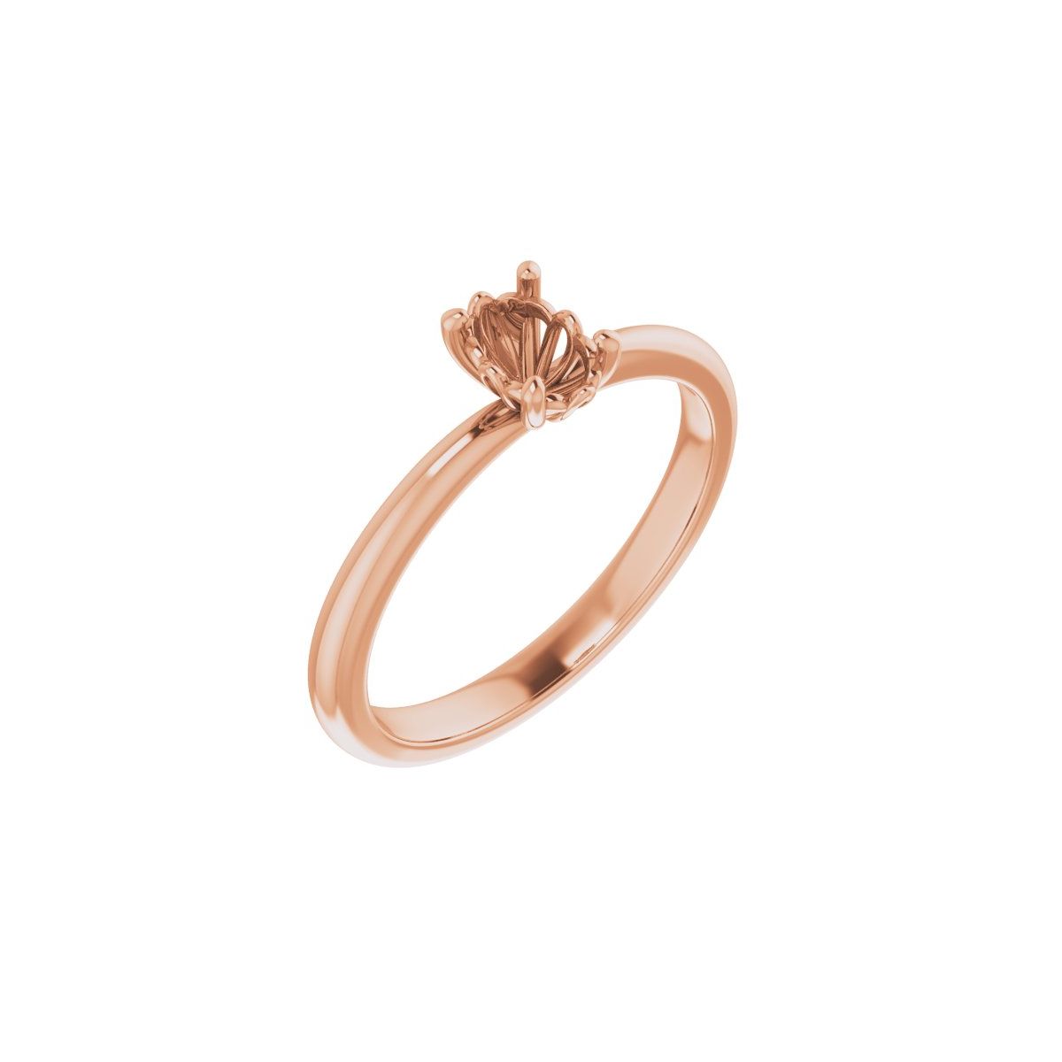 Oval Engagement Ring (6 X 4 Mm) Mounting - gallery - Series 124170