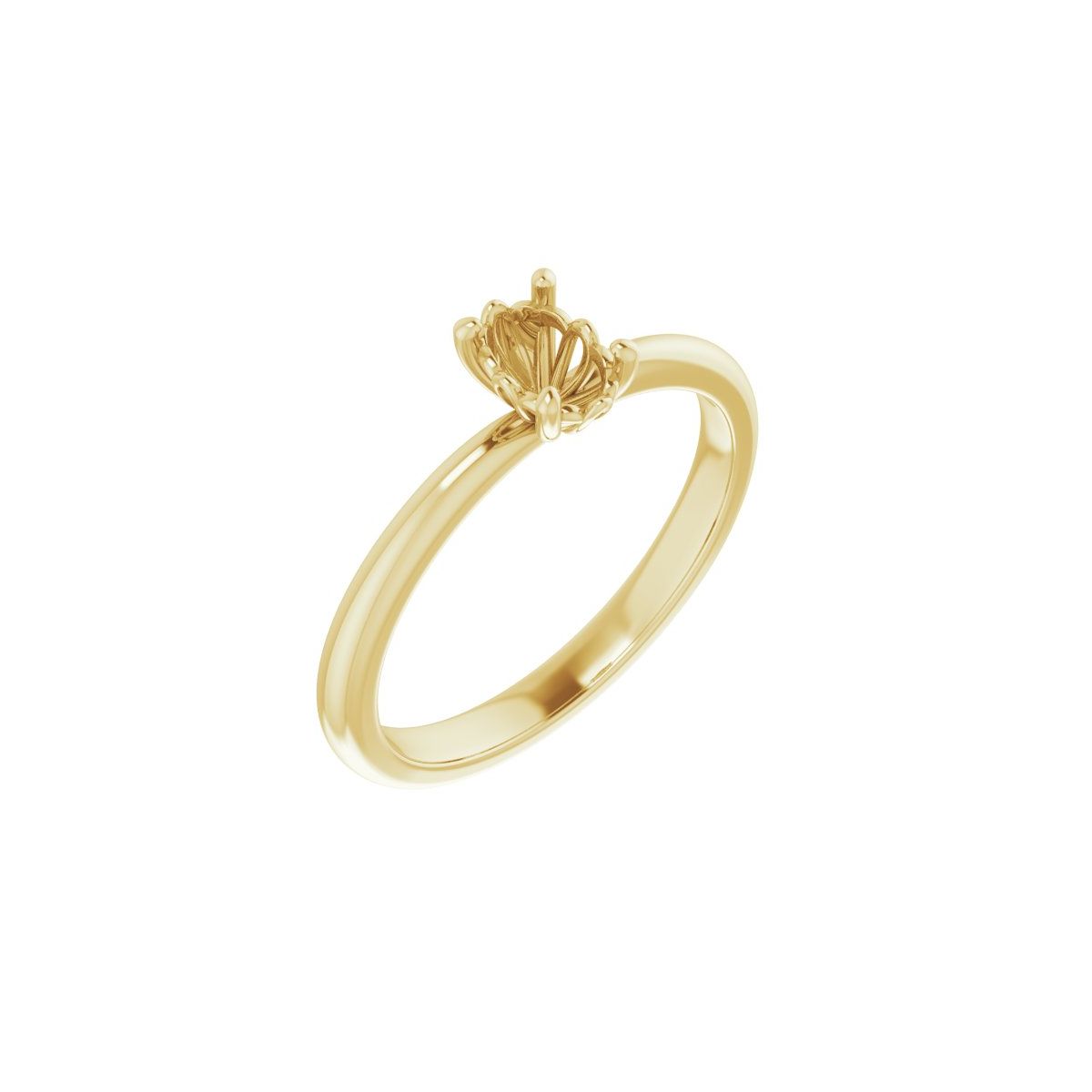 Oval Engagement Ring (6 X 4 Mm) Mounting - gallery - Series 124170