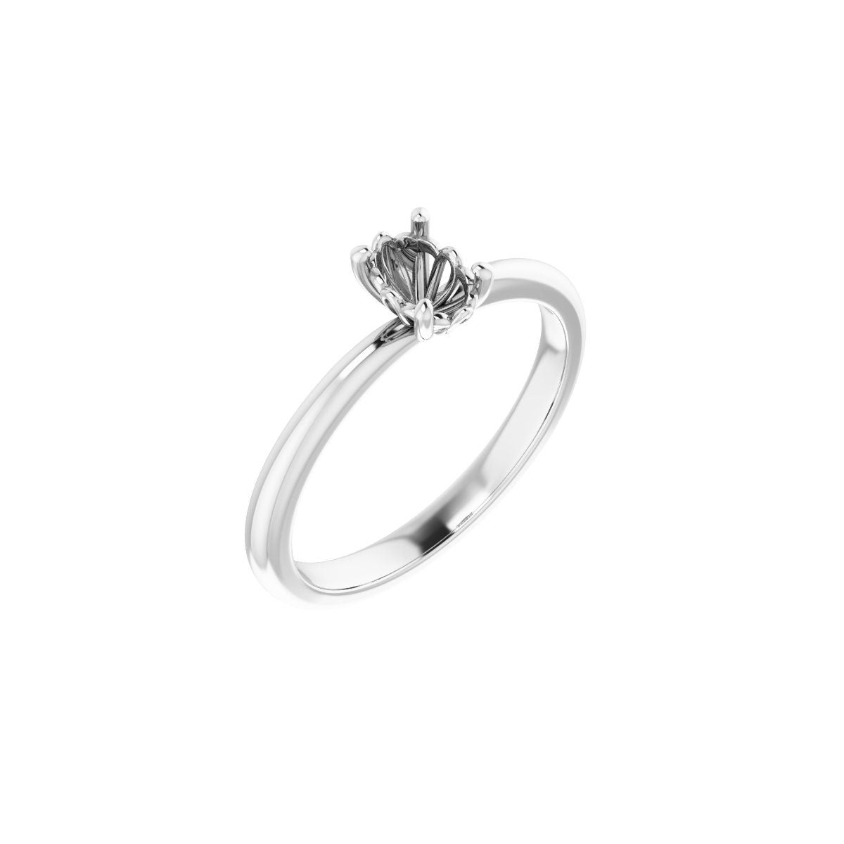 Oval Engagement Ring (6 X 4 Mm) Mounting - gallery - Series 124170