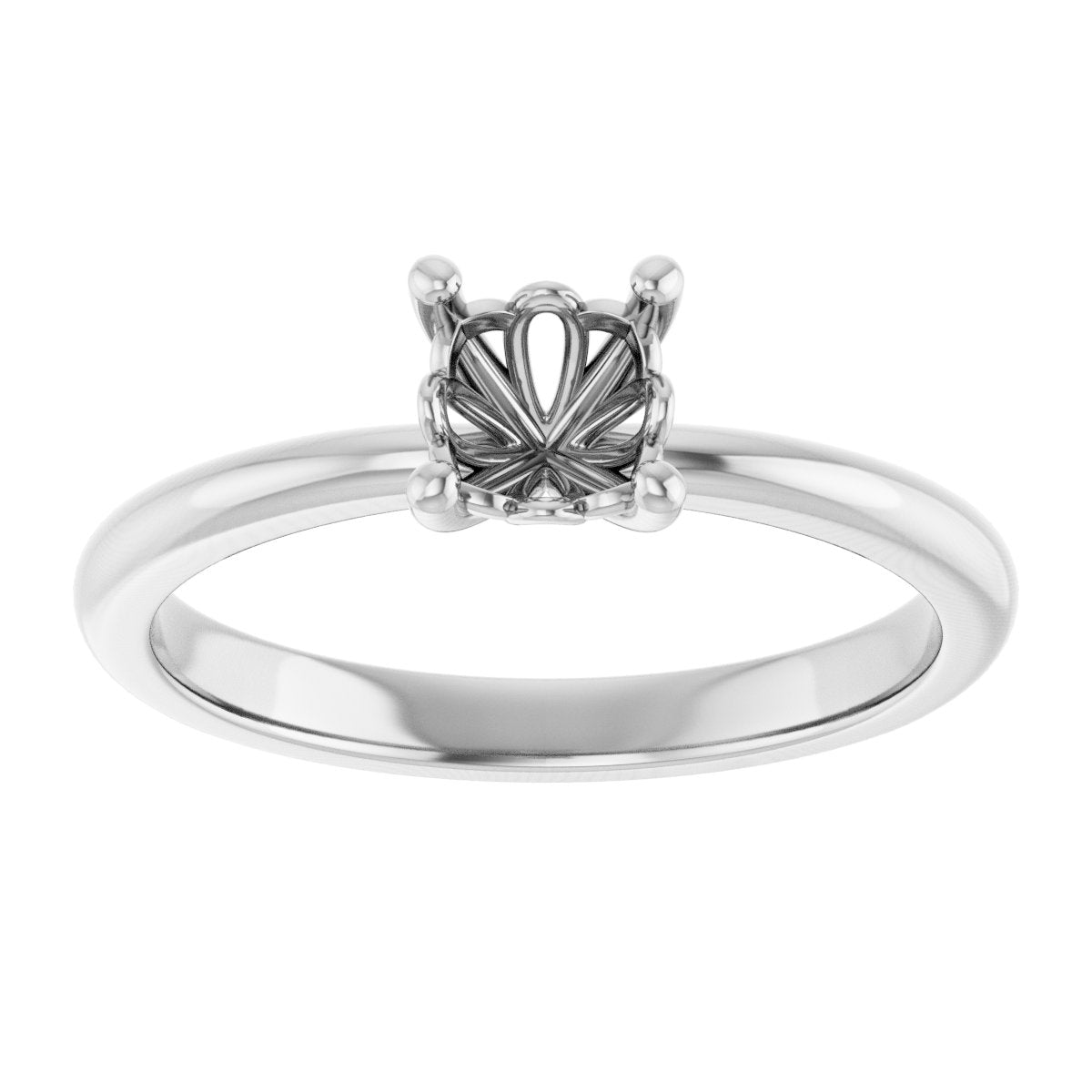 Cushion Engagement Ring (5 X 5 Mm) Mounting - gallery - Series 124170