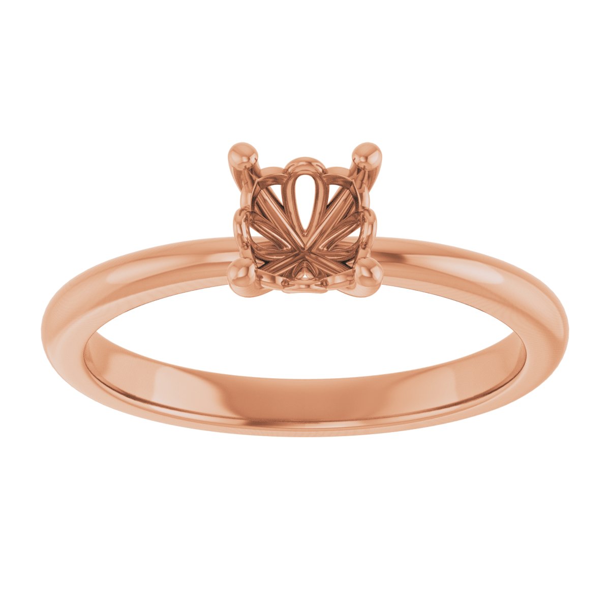 Cushion Engagement Ring (5 X 5 Mm) Mounting - gallery - Series 124170