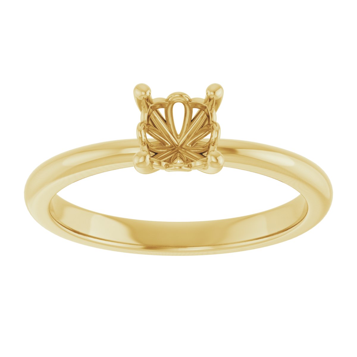 Cushion Engagement Ring (5 X 5 Mm) Mounting - gallery - Series 124170