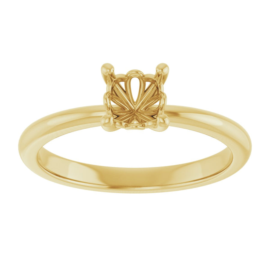 Cushion Engagement Ring (5 X 5 Mm) Mounting - gallery - Series 124170