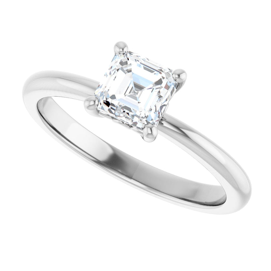 Asscher Engagement Ring (5 X 5 Mm) Mounting - gallery - Series 124170