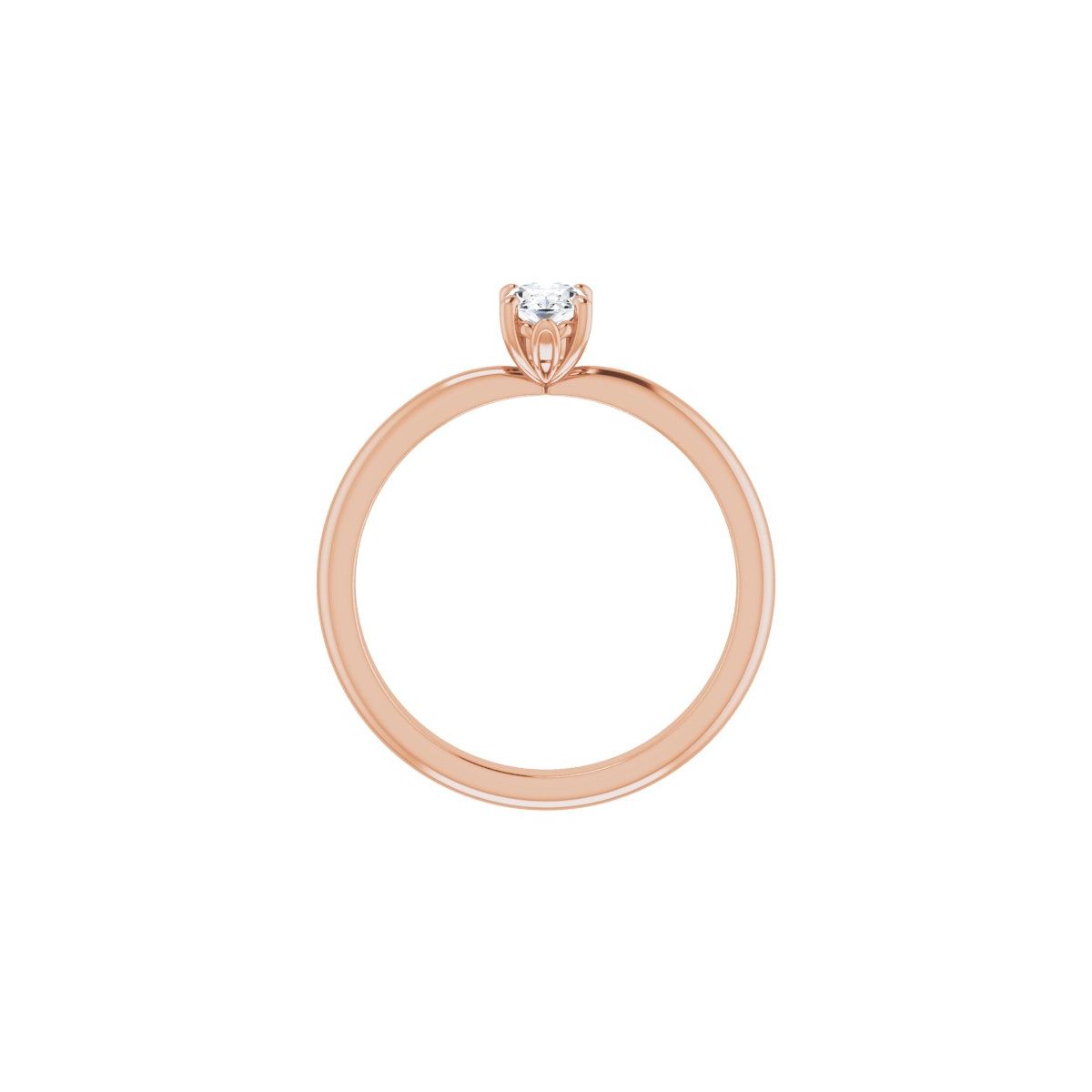 Oval Engagement Ring (6 X 4 Mm) Mounting - gallery - Series 124170