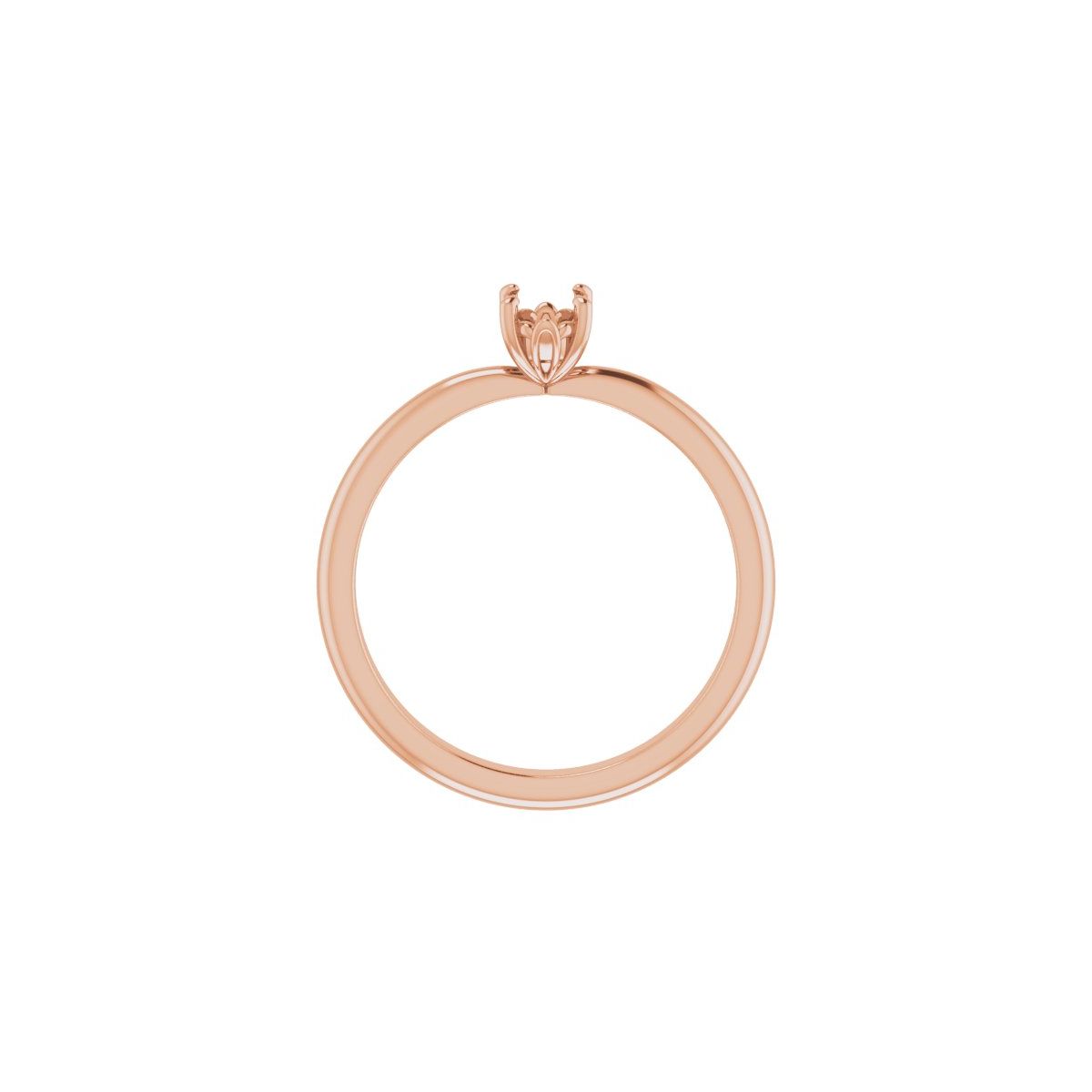 Oval Engagement Ring (6 X 4 Mm) Mounting - gallery - Series 124170