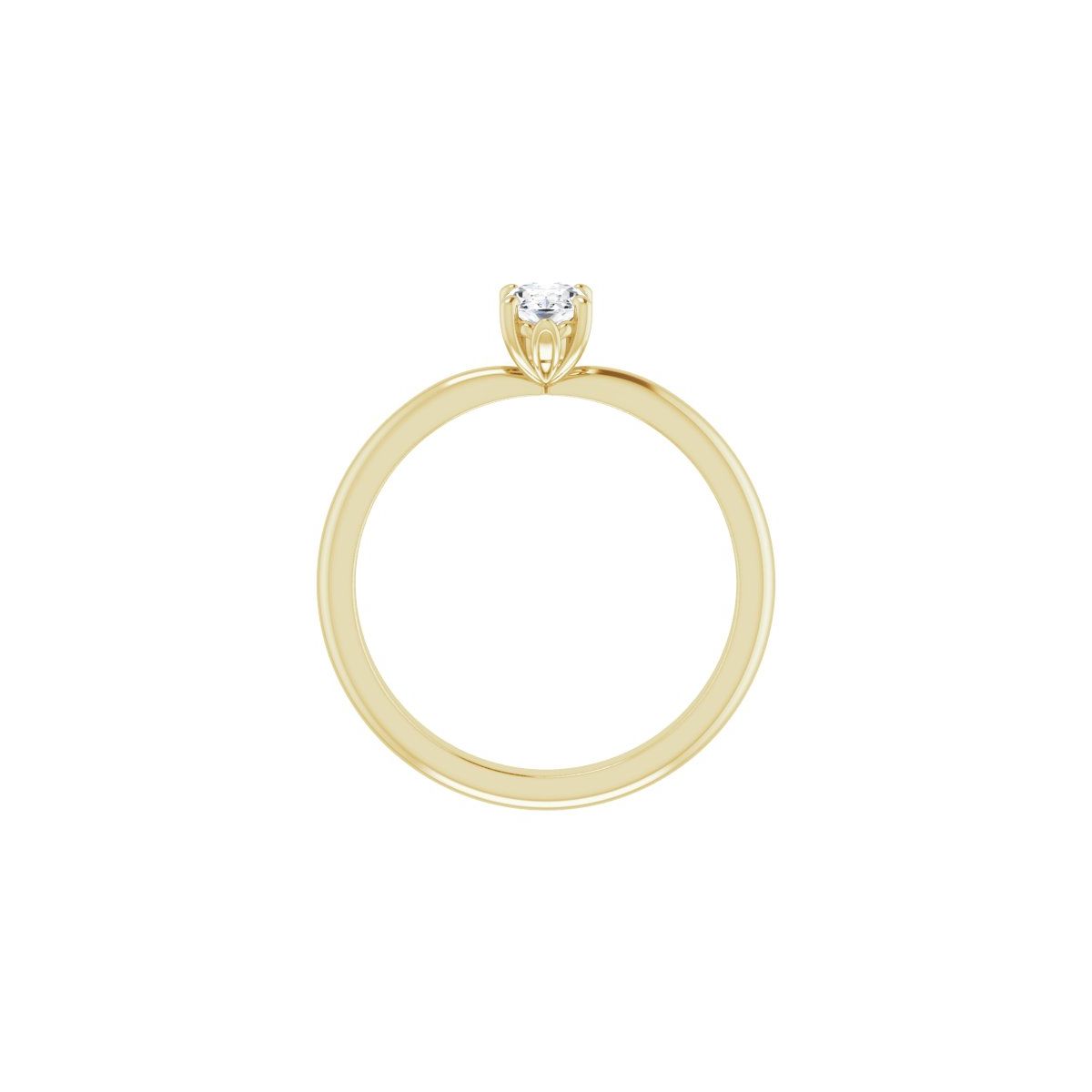 Oval Engagement Ring (6 X 4 Mm) Mounting - gallery - Series 124170