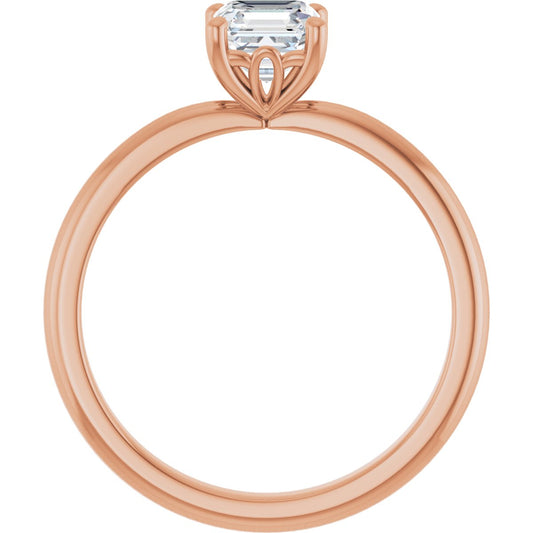 Asscher Engagement Ring (5 X 5 Mm) Mounting - gallery - Series 124170