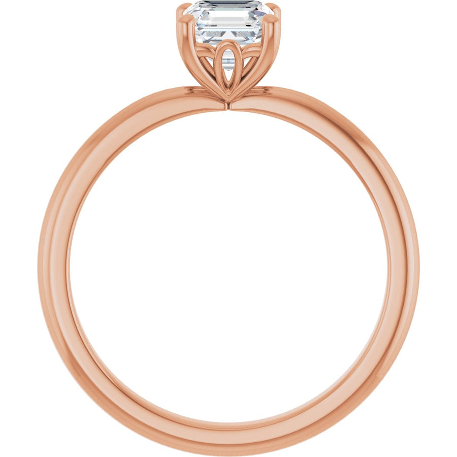 Asscher Engagement Ring (5 X 5 Mm) Mounting - gallery - Series 124170