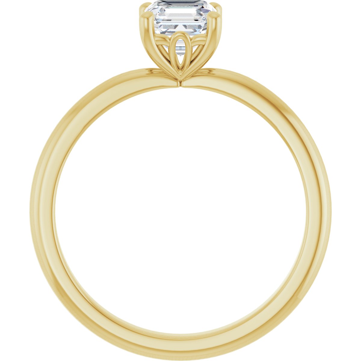 Asscher Engagement Ring (5 X 5 Mm) Mounting - gallery - Series 124170
