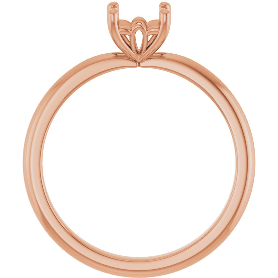 Asscher Engagement Ring (5 X 5 Mm) Mounting - gallery - Series 124170