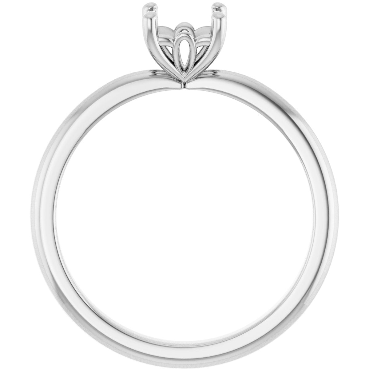 Asscher Engagement Ring (5 X 5 Mm) Mounting - gallery - Series 124170