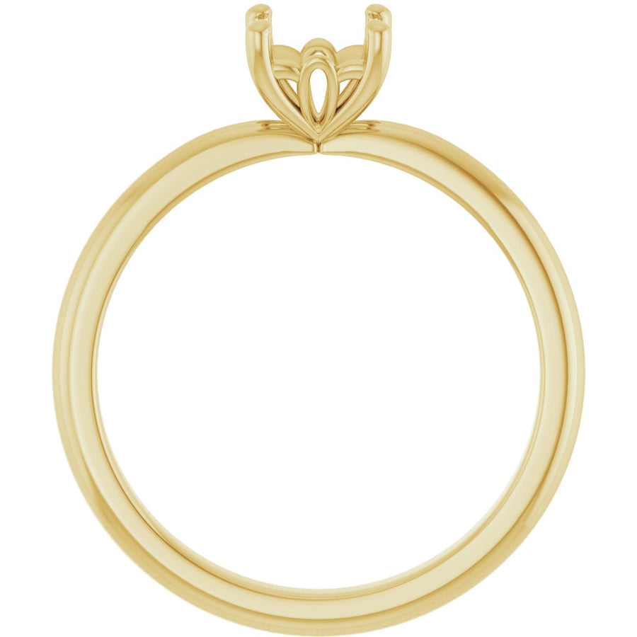 Asscher Engagement Ring (5 X 5 Mm) Mounting - gallery - Series 124170