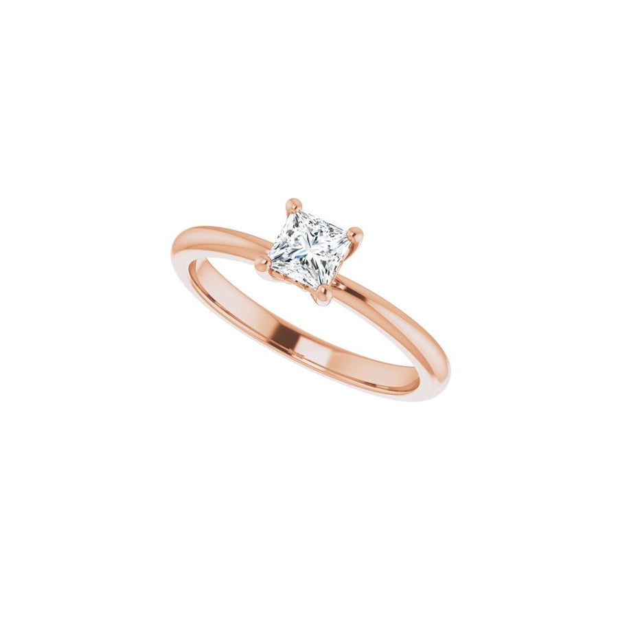 Square Engagement Ring (4 X 4 Mm) Mounting - gallery - Series 124170