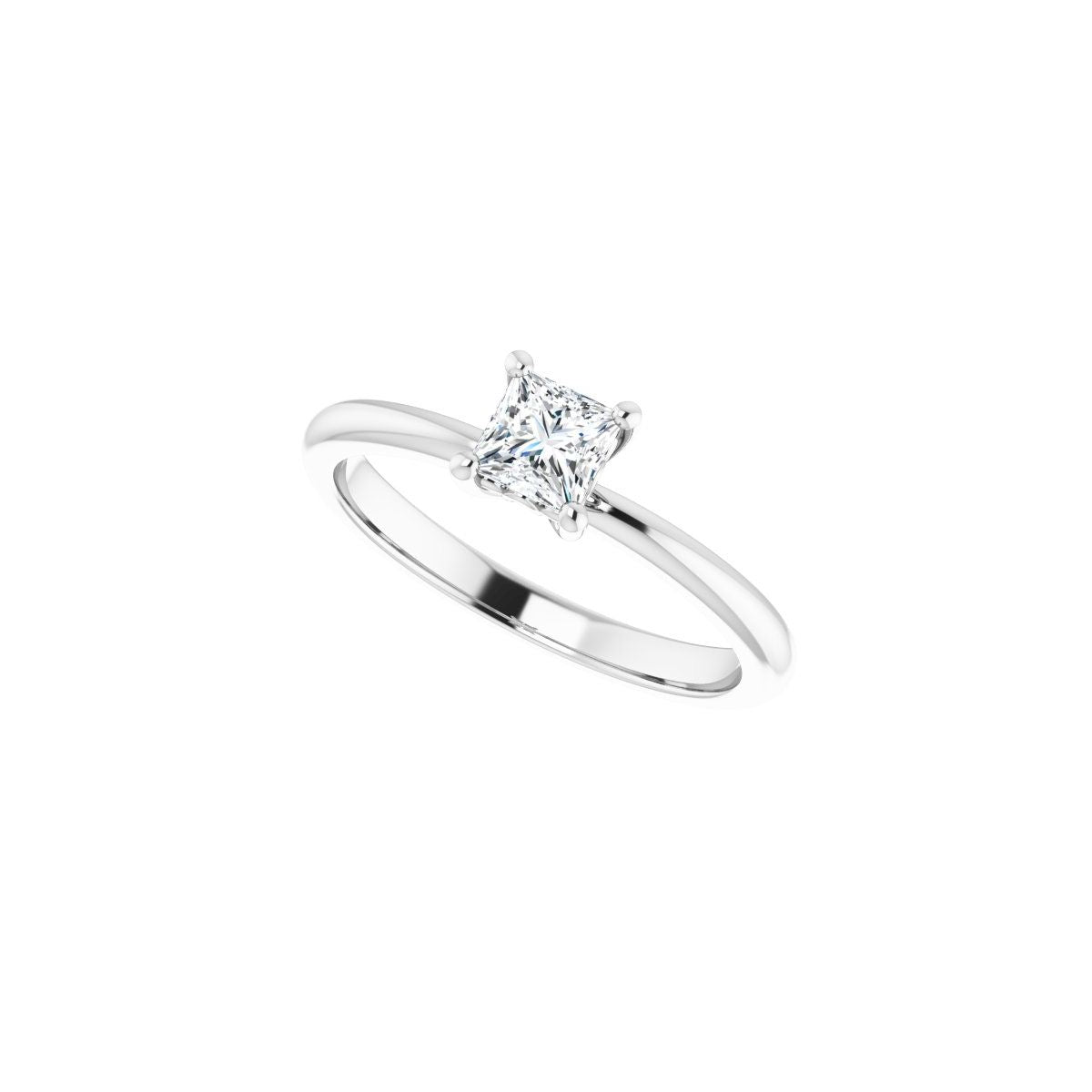 Square Engagement Ring (4 X 4 Mm) Mounting - gallery - Series 124170