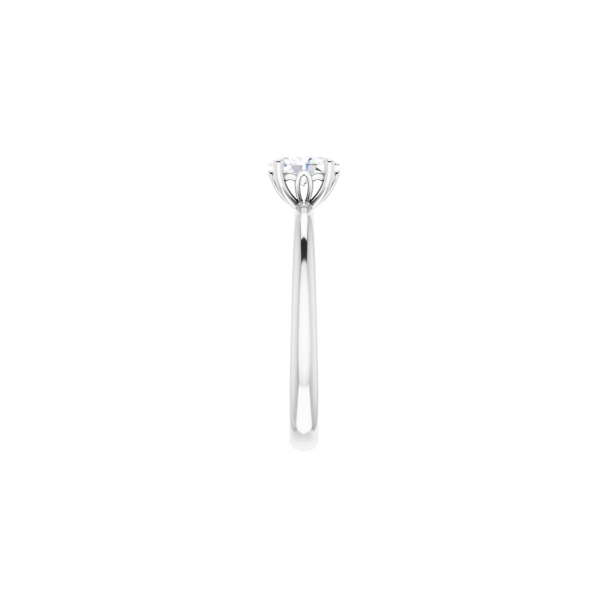 Oval Engagement Ring (6 X 4 Mm) Mounting - gallery - Series 124170