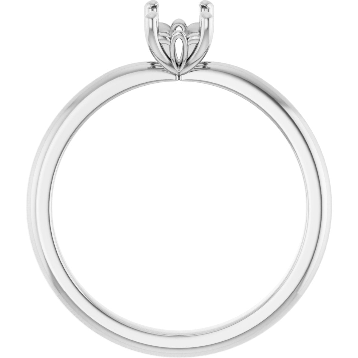 Emerald Engagement Ring (6 X 4 Mm) Mounting - gallery - Series 124170