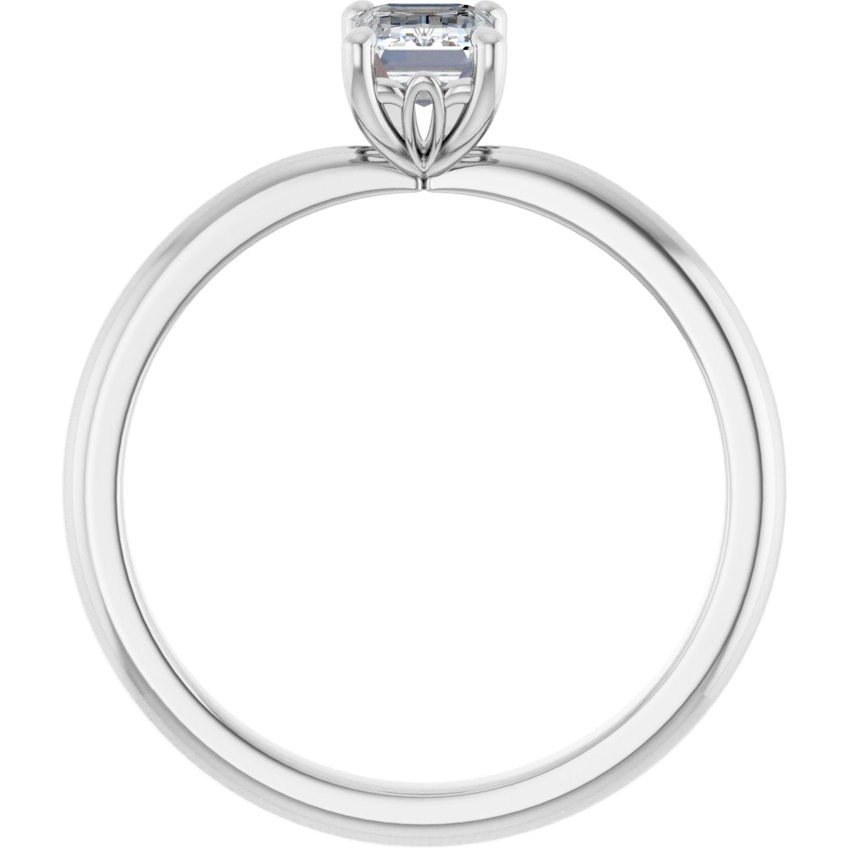 Emerald Engagement Ring (6 X 4 Mm) Mounting - gallery - Series 124170