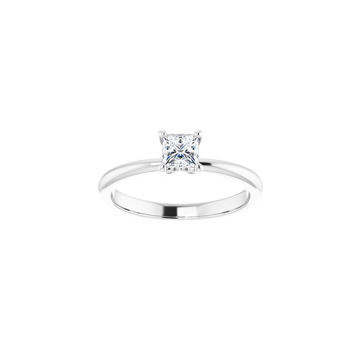 Square Engagement Ring (4 X 4 Mm) Mounting - gallery - Series 124170