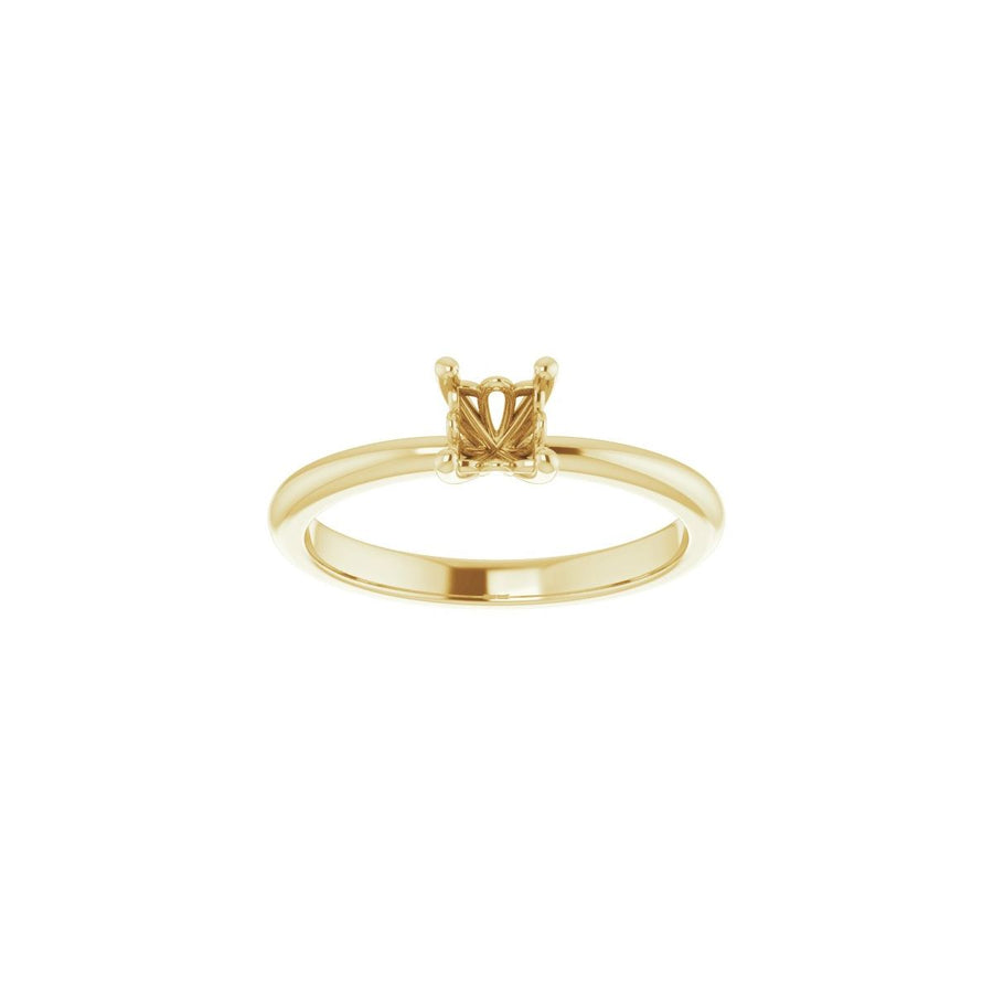 Square Engagement Ring (4 X 4 Mm) Mounting - gallery - Series 124170