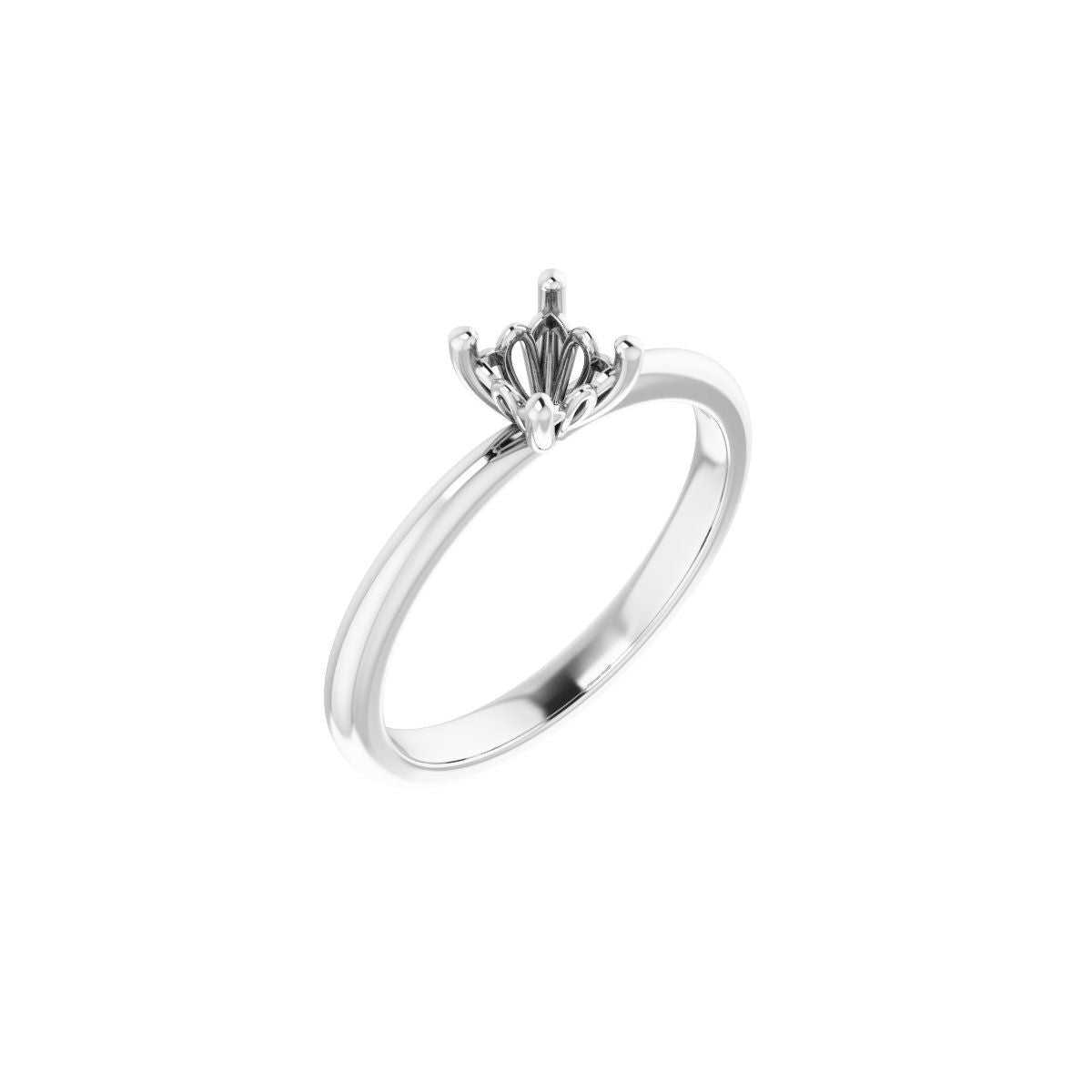 Square Engagement Ring (4 X 4 Mm) Mounting - gallery - Series 124170