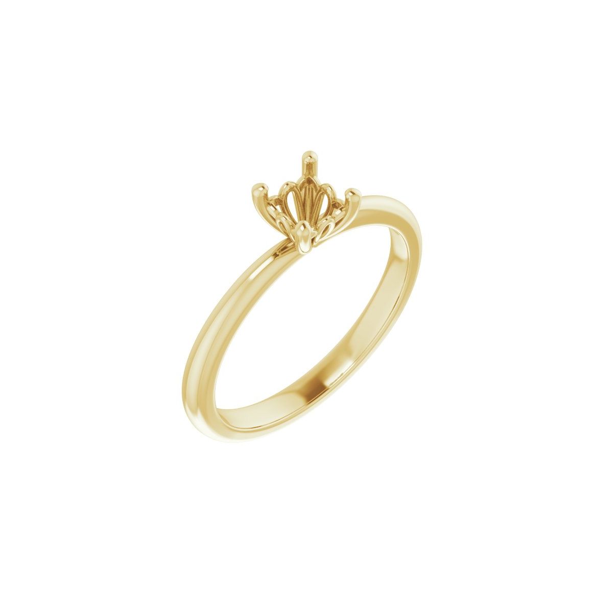 Square Engagement Ring (4 X 4 Mm) Mounting - gallery - Series 124170