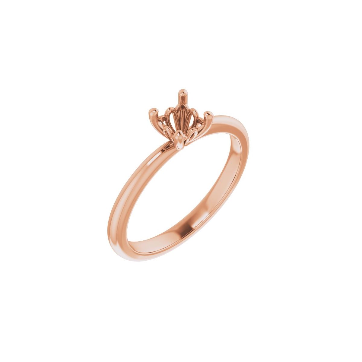Square Engagement Ring (4 X 4 Mm) Mounting - gallery - Series 124170
