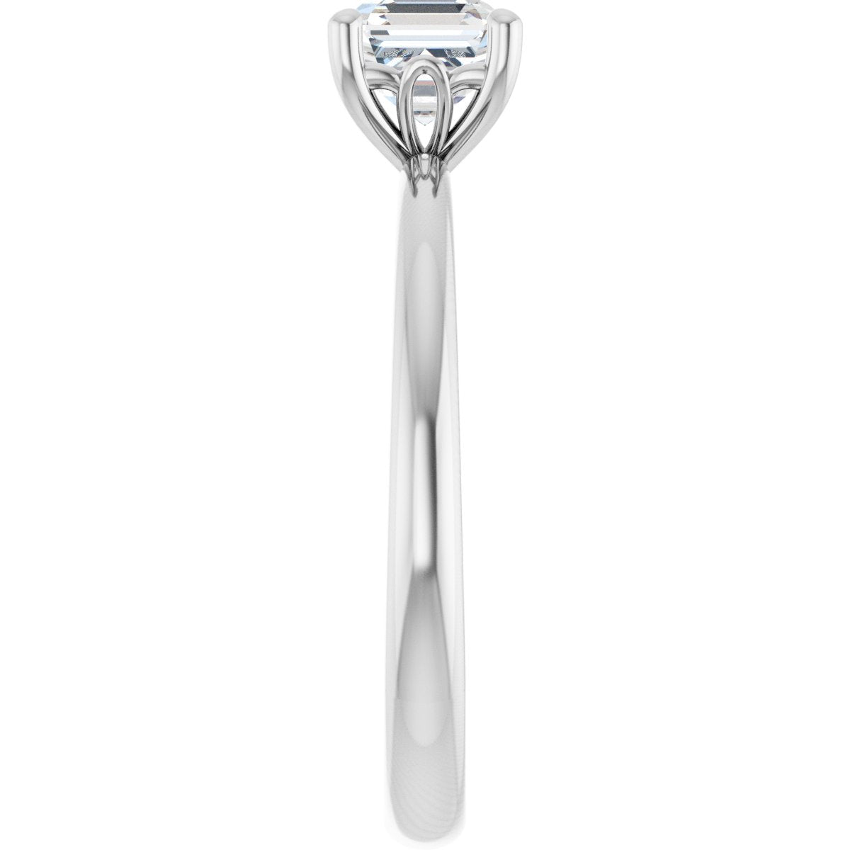 Asscher Engagement Ring (5 X 5 Mm) Mounting - gallery - Series 124170