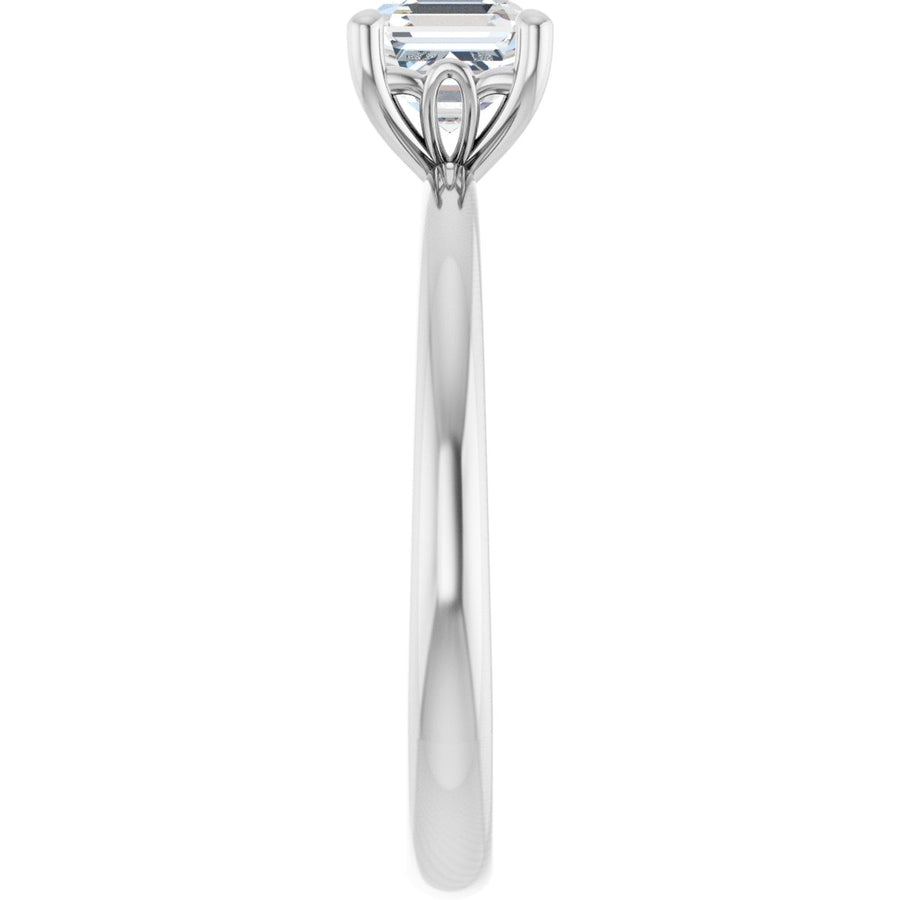 Asscher Engagement Ring (5 X 5 Mm) Mounting - gallery - Series 124170